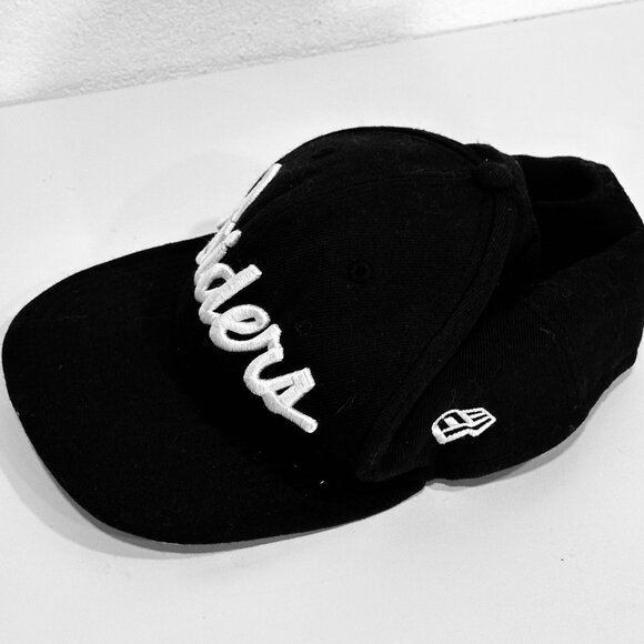 RAIDERS NFL New Era Wool Baseball Cap Trucker Hat Black Embroidered Adjusts OS - Picture 6 of 9